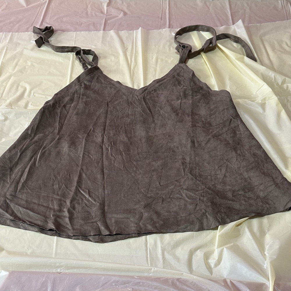 Soft Suede like  Gray Women's Top size small